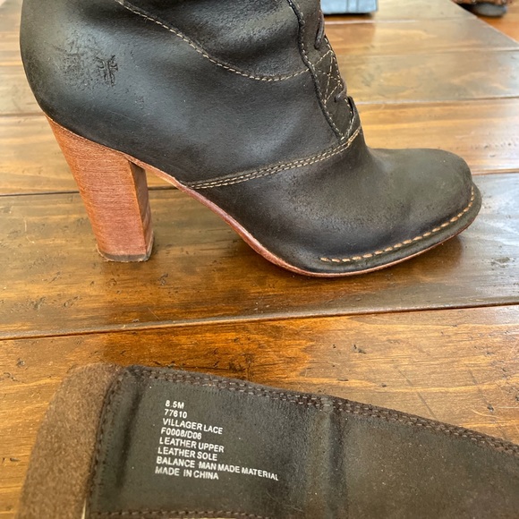 Frye Villager Lace Up Knee High Boots - Picture 2 of 7